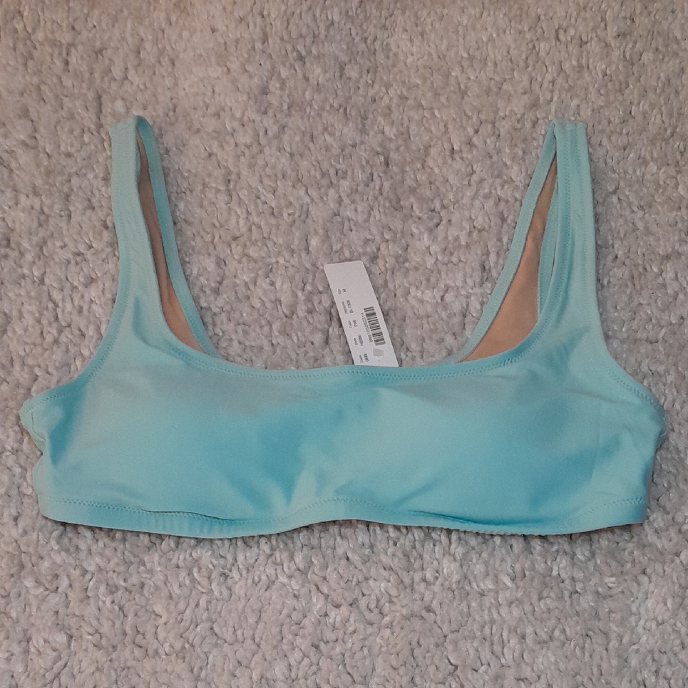 NEW J CREW  SQUARE NECK  Bikini Short Tank Style Top Size M
